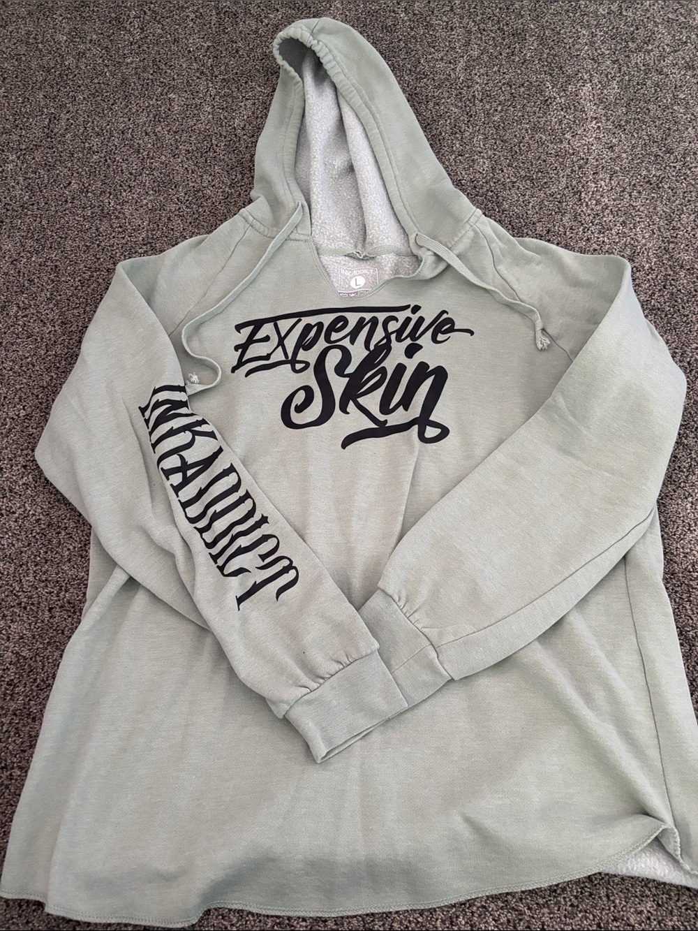 Expensive Skin Women's Sage Green Hoodie Sweatshirt